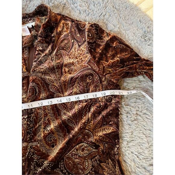 Cold‎ water creek velour paisley print cardigan size medium - Picture 5 of 6